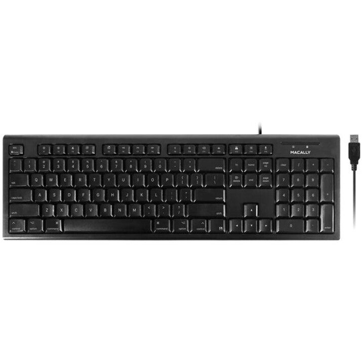 Macally Black 104 Key Full Size USB Keyboard for Mac QKEYB
