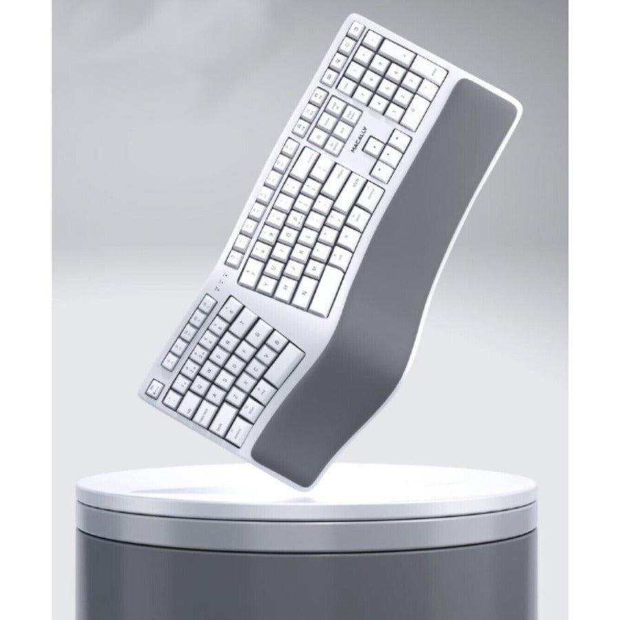 Macally BTERGOKEY - Wireless Ergonomic Keyboard for Mac & Wrist Rest