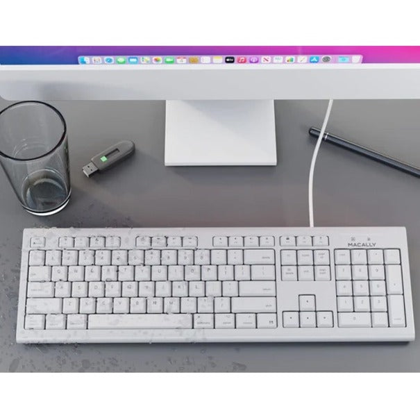 Macally Full Size USB Keyboard and Optical USB Mouse Combo For Mac QKEYCOMBO