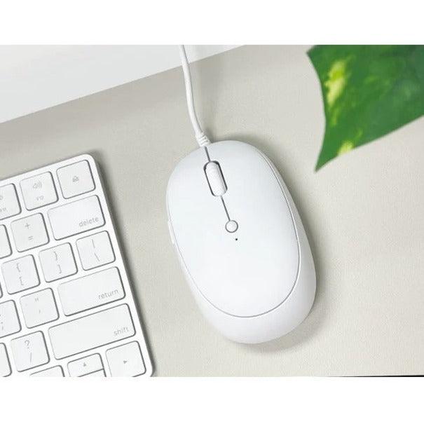 Macally MFAEC - Wired USB C Mouse for Mac with Back Button