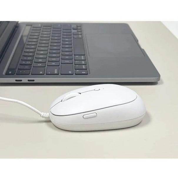 Macally MFAEC - Wired USB C Mouse for Mac with Back Button