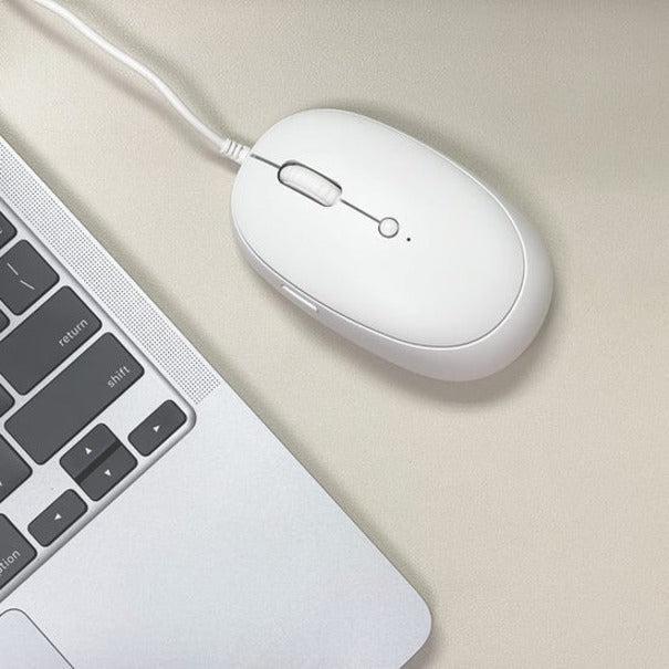 Macally MFAEC - Wired USB C Mouse for Mac with Back Button