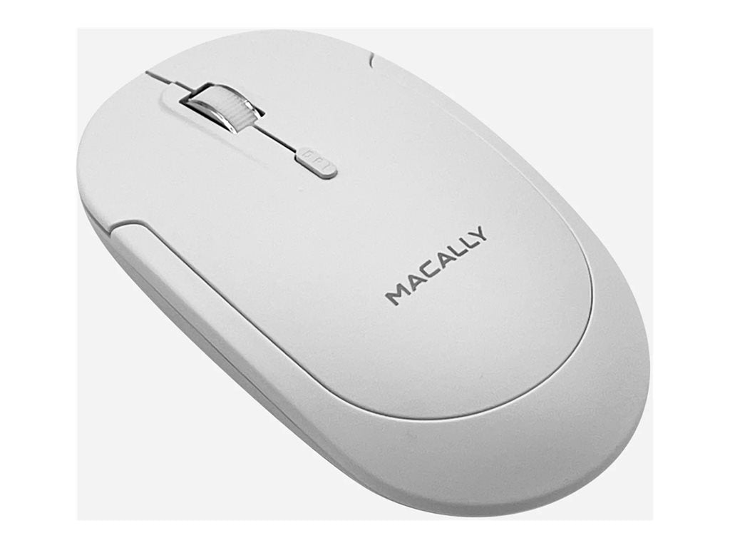 Macally RFCompactKey - Keyboard and mouse set - wireless - 2.4 GHz - QWERTY - US - white