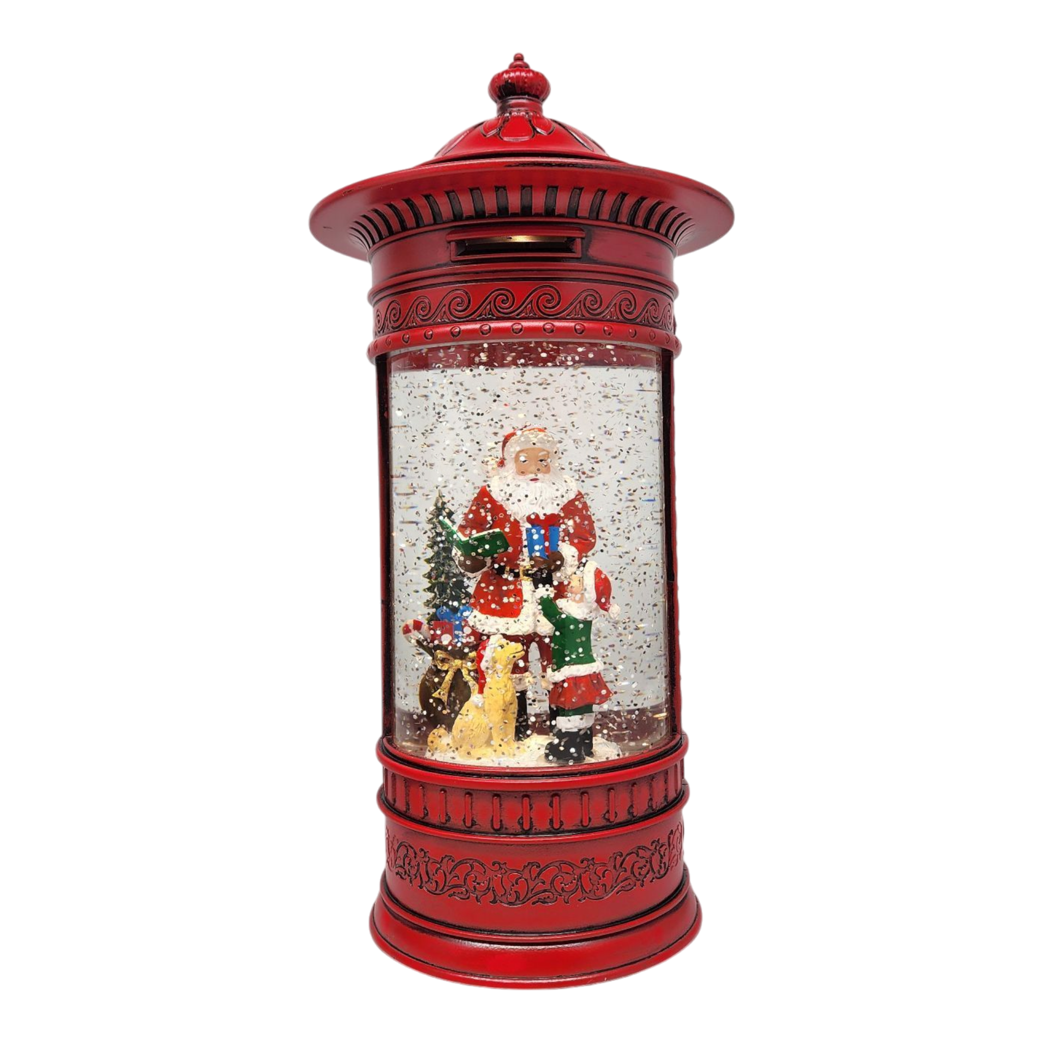 Magical Santa WaterGlobe Vintage Mailbox