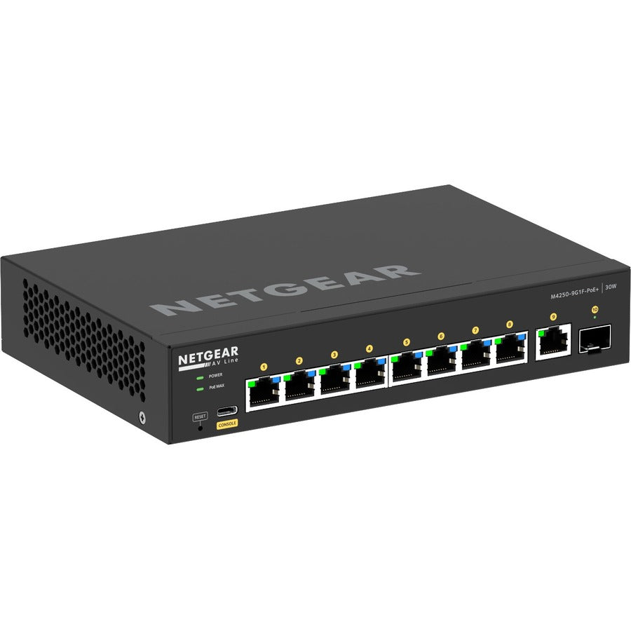 Managed PoE Switch - 8-Port AV Network Switch | Netgear GSM4210PD GSM4210PD-100NAS