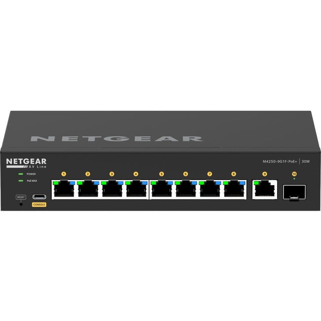 Managed PoE Switch - 8-Port AV Network Switch | Netgear GSM4210PD GSM4210PD-100NAS