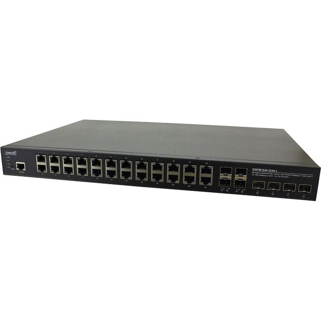 Managed PoE Switch - Lantronix SISPM1040-3248-L-NA 24-Port Gigabit Switch | TecISoft