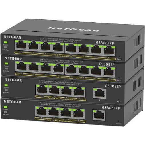 Managed Switch PoE+ 5 Port - NETGEAR Easy Smart 120W | TechSoft GS305EPP-100NAS
