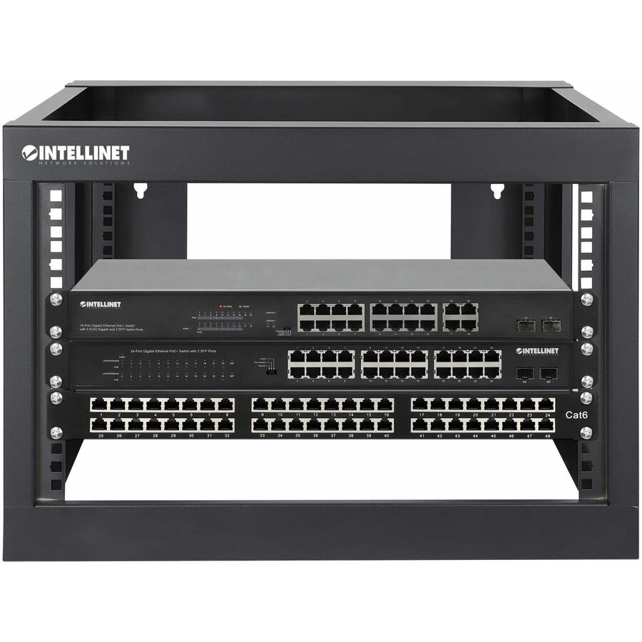 Manhattan 19" Wall Mount 4-Post Open Frame Network Rack, 6U - For Network Equipment,