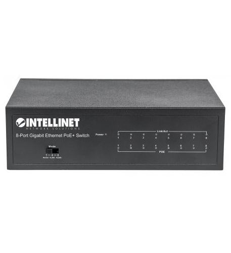 Manhattan 8-Port Gigabit Ethernet PoE+ Switch - 8 Ports - 2 Layer Supported - Twisted Pair