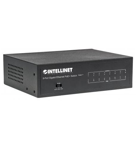 Manhattan 8-Port Gigabit Ethernet PoE+ Switch - 8 Ports - 2 Layer Supported - Twisted Pair