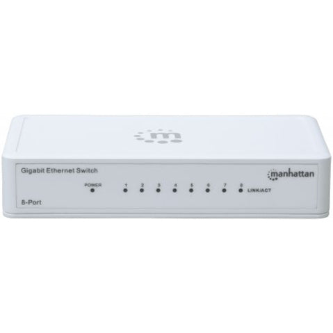 Manhattan 8-Port Gigabit Ethernet Switch - 8 Ports - Gigabit Ethernet - 10/100/1000Base-T