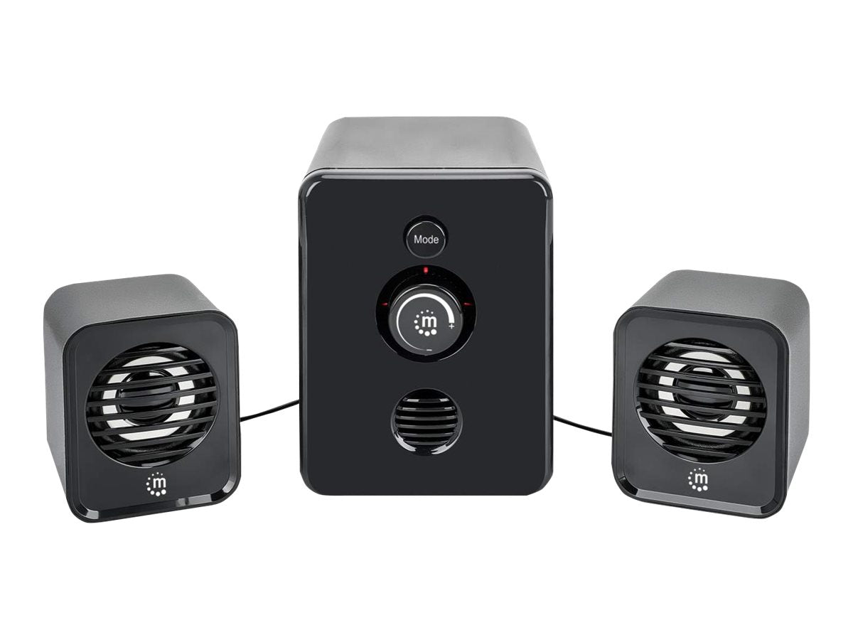 Manhattan Bluetooth RGB LED 2.1 - Speaker system - for PC - 2.1-channel - Bluetooth - 11 Watt (total) - black