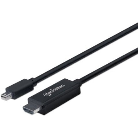 Manhattan Mini DisplayPort 1.1 to HDMI Cable, 1080p@60Hz, 1.8m, Male to Male, Black, Three 153232