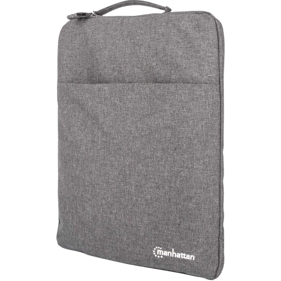 Manhattan Seattle Laptop Sleeve 15.6" , Grey, Padded, Extra Soft Internal Cushioning, Main 439817