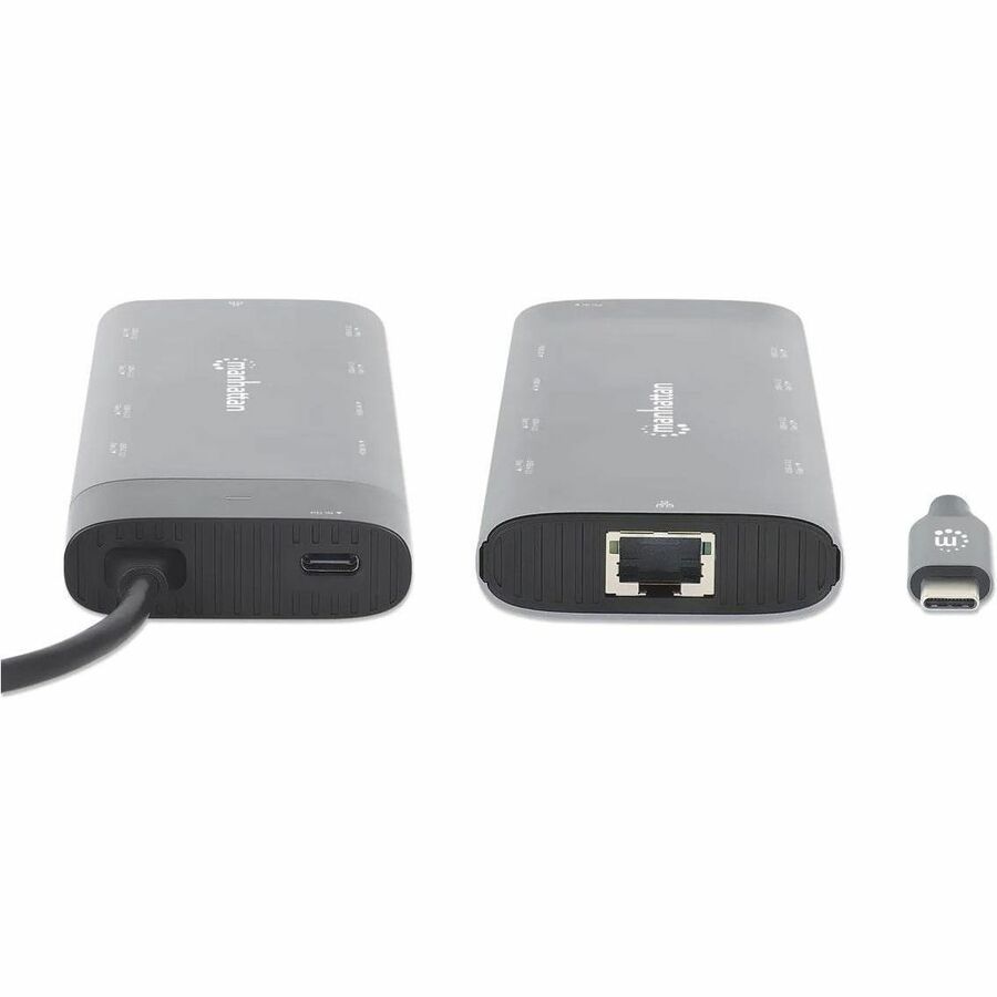 Manhattan USB-C PD 10-in-1 Dual Monitor 8K Docking Station / Multiport Hub - for