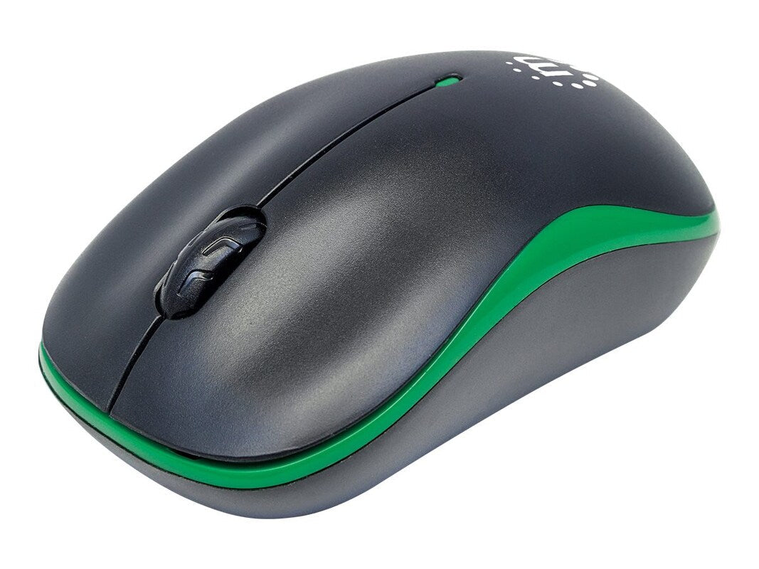 Manhattan Usb Success Wireless Green/Black Optical Mouse, 3 Buttons, 1000Dpi. 2.