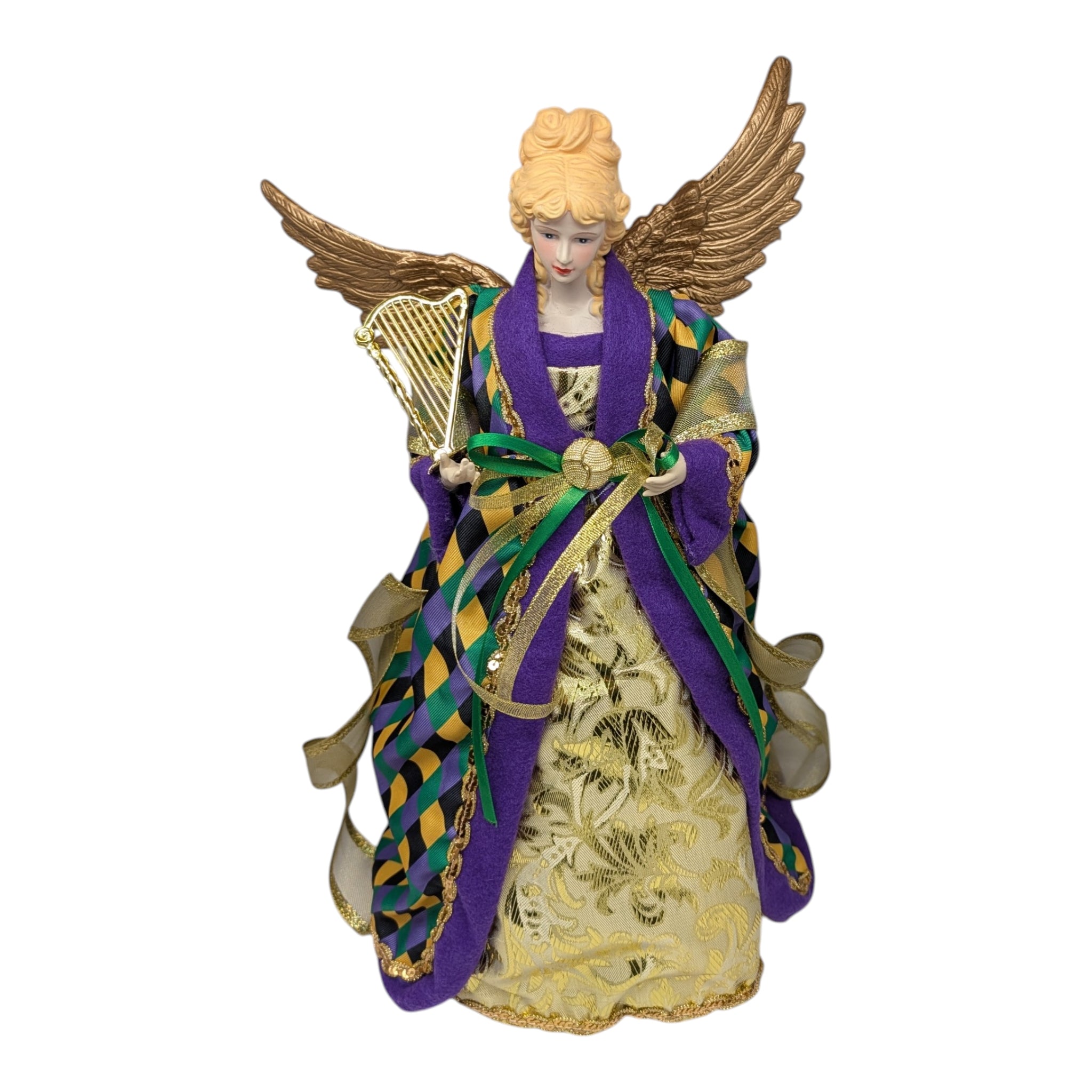 Mardi Gras Angel Tree Topper
