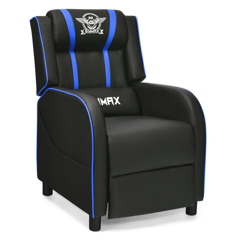 Massage Gaming Recliner PU Leather With Footrest 8 Modes