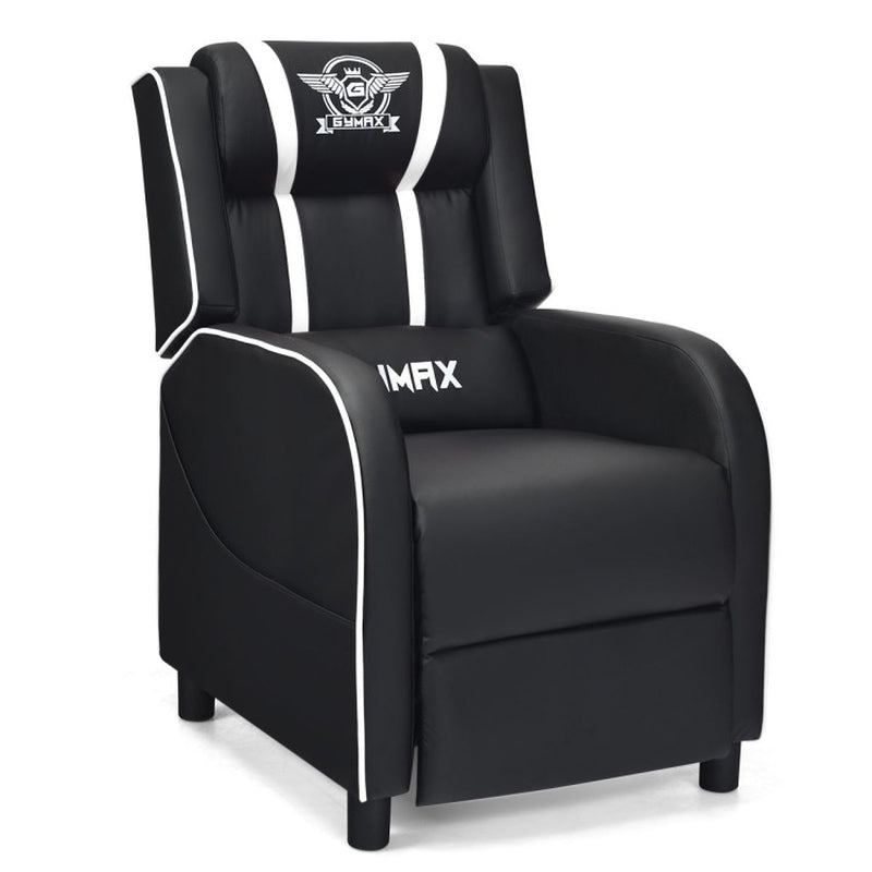 Massage Gaming Recliner PU Leather With Footrest 8 Modes