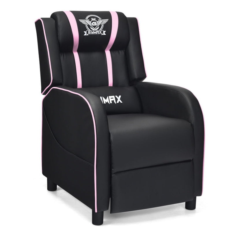 Massage Gaming Recliner PU Leather With Footrest 8 Modes