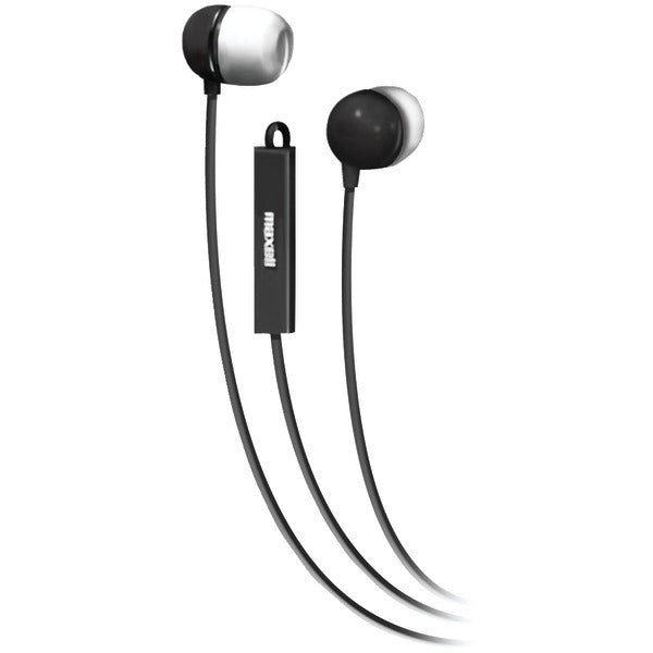 Maxell 190300 - IEMICBLK In-Ear Earbuds with Microphone and Remote, Black,