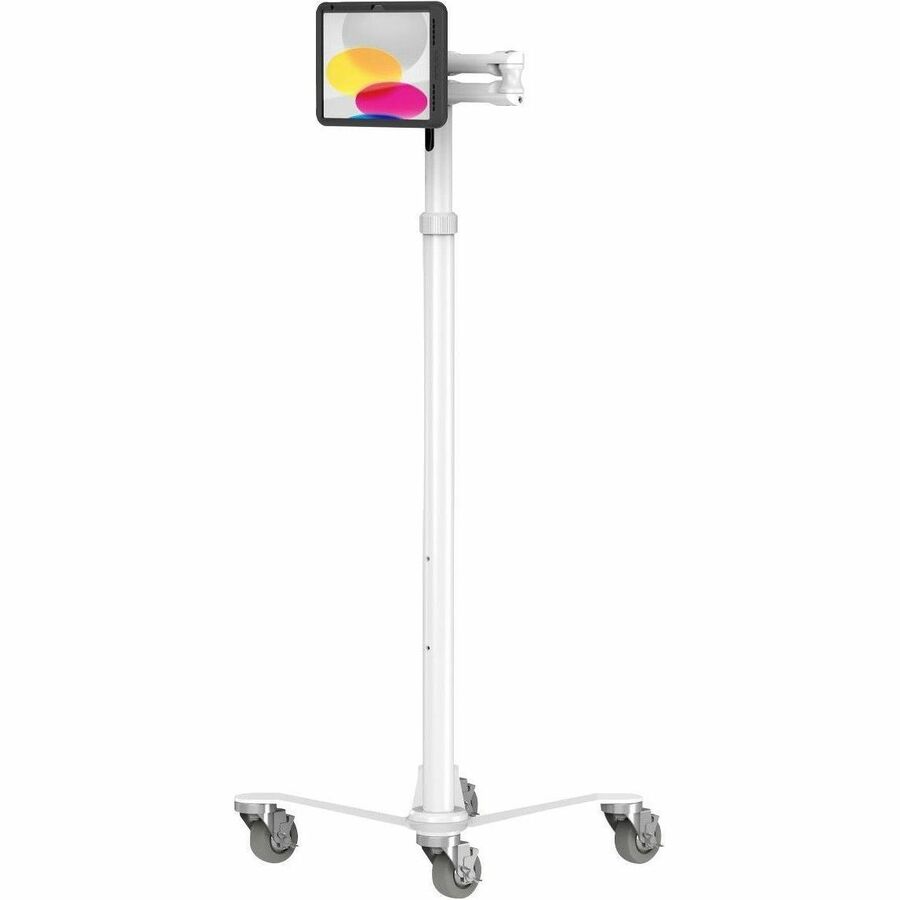 Medical Rolling Cart - iPad 10.9" PowerMove Extended Mobile Workstation | Compulocks MCRSTDEXWPMIP109