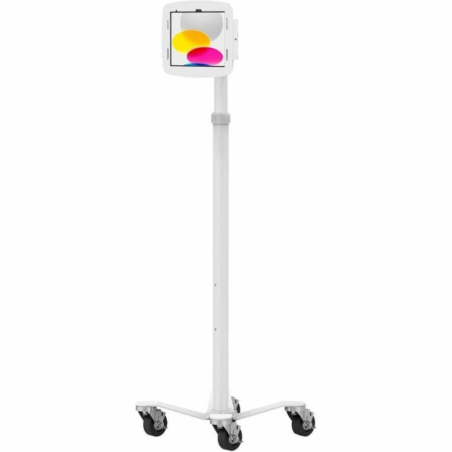 Medical Rolling Cart iPad 10.9 Space Enclosure - Healthcare Mobile Workstation | Compulocks MCRSTDW209IPDSWH01