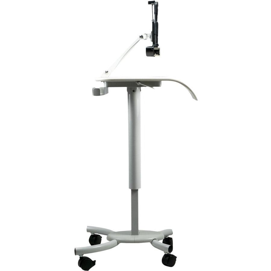 Medical Workstation Cart - CTA Digital Height-Adjustable Rolling VESA Plate | CTA Digital QPAD-HRSW