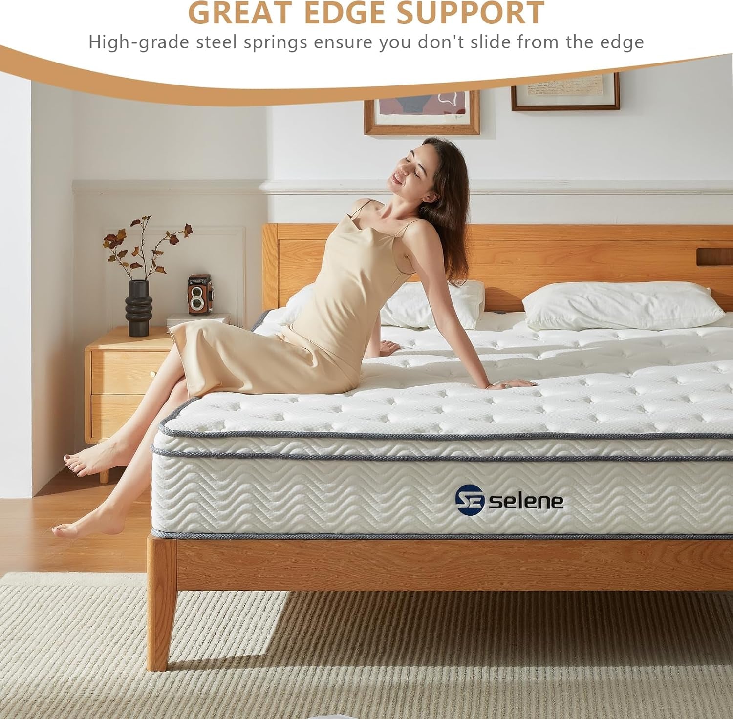 Medium-Firm Queen Hybrid Mattress with Memory Foam Comfort