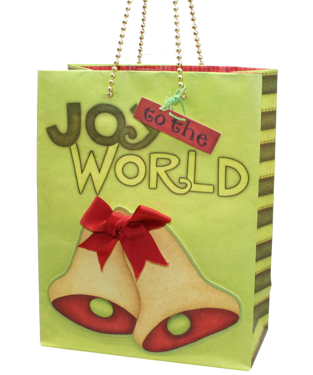 Medium Handmade Giftbag - Joy to the World Bells
