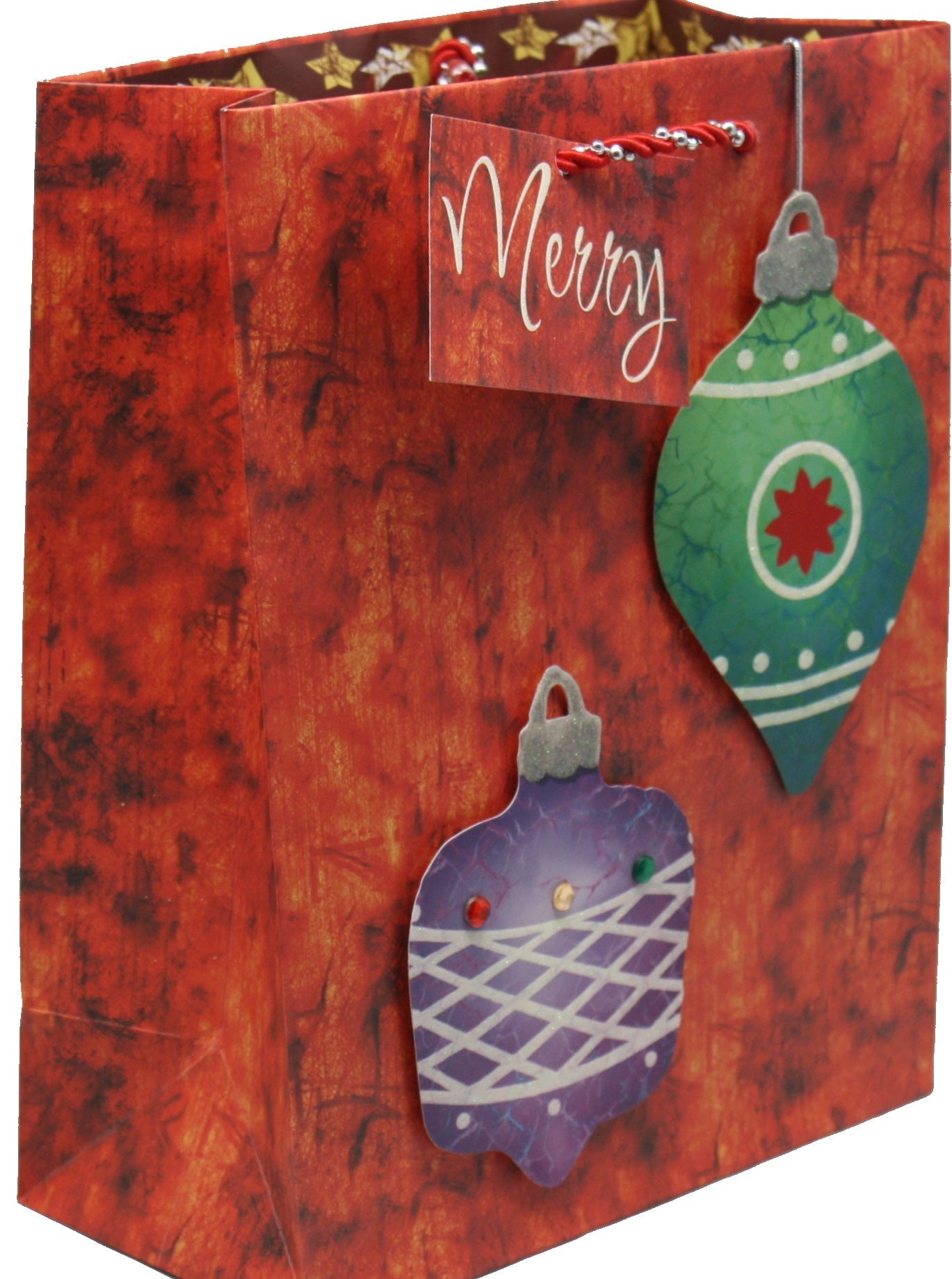 Medium Handmade Giftbag - Merry Ornament