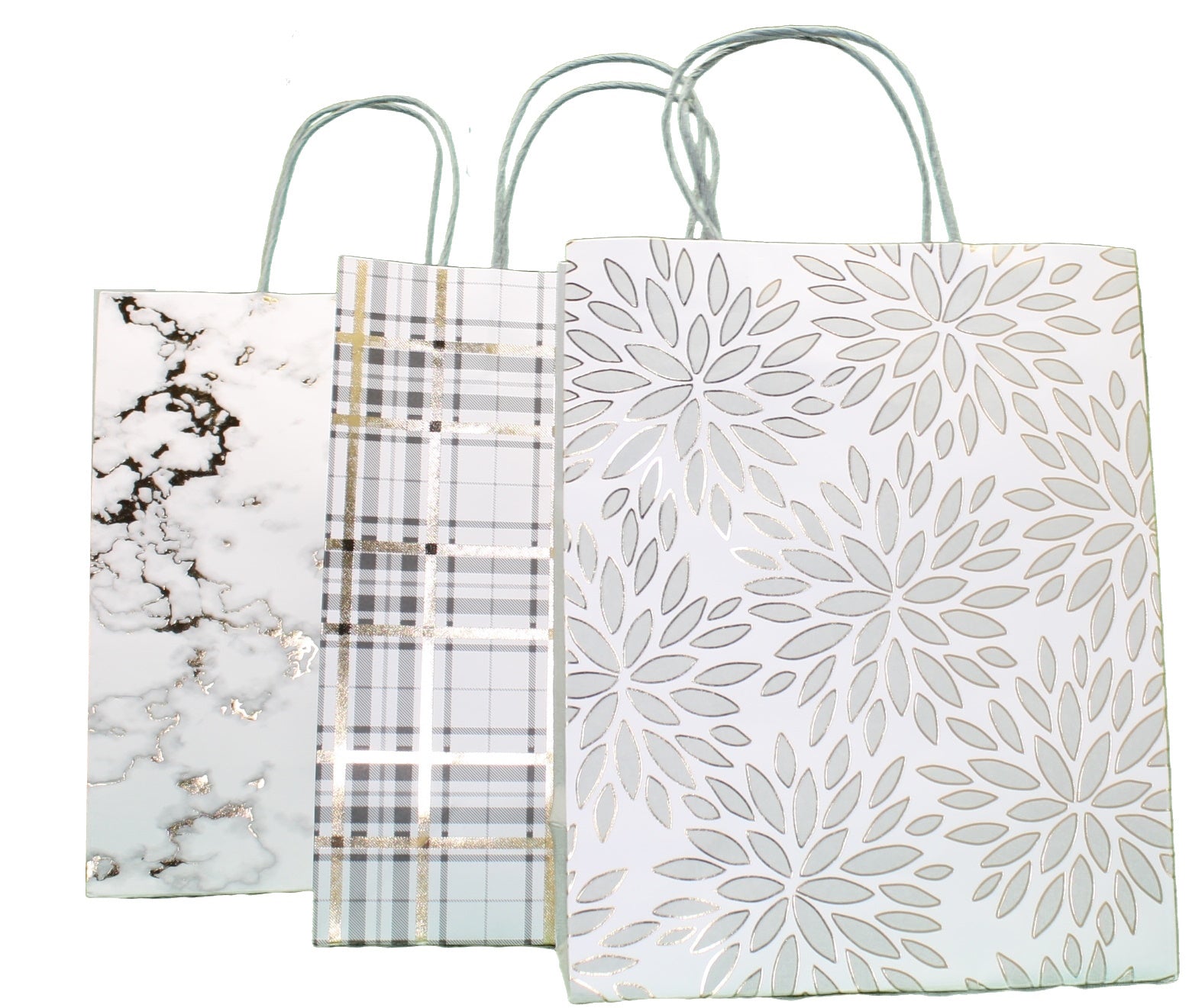 Medium Kraft Gift Bag 3 Pack - Classic Prints
