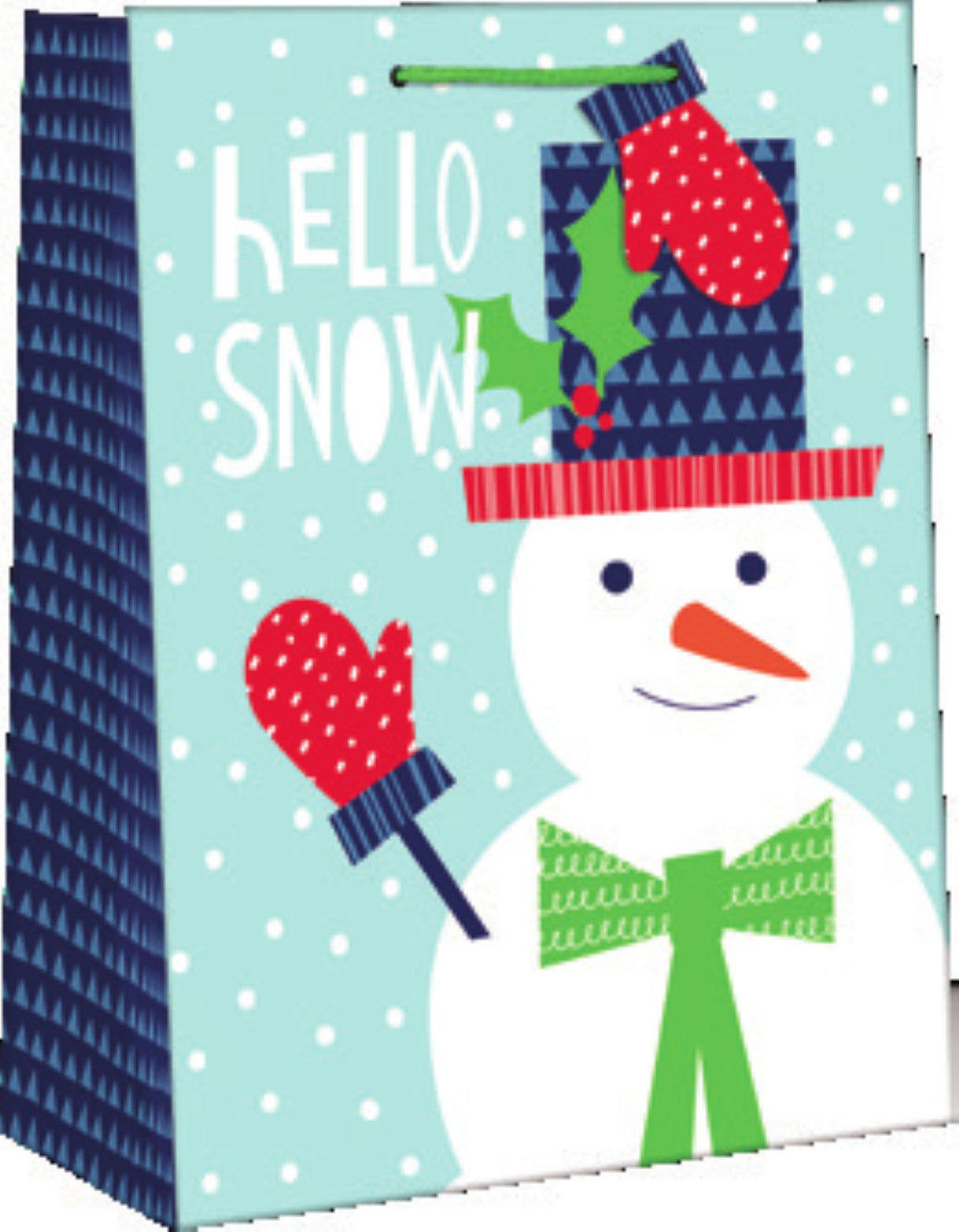 Medium Sized Whimsical Giftbag - Hello Snow