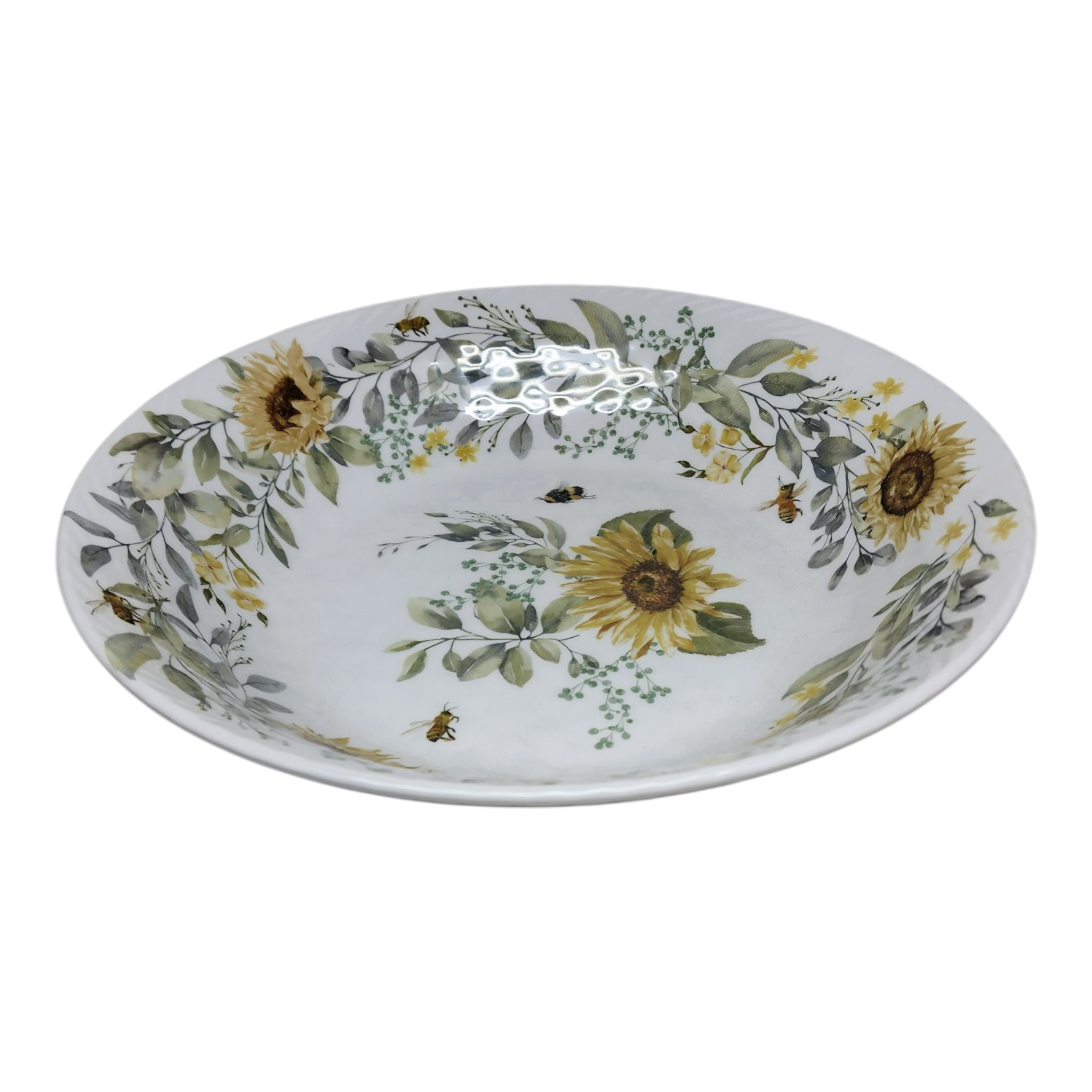 Melamine Bee Design Salad Bowl - 13 Inch