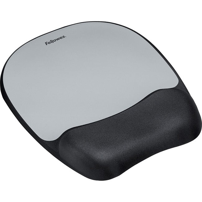 Memory Foam Mouse Pad/Wrist Rest - Silve