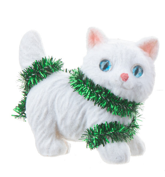 Meowy Christmas Cat Charm - Green