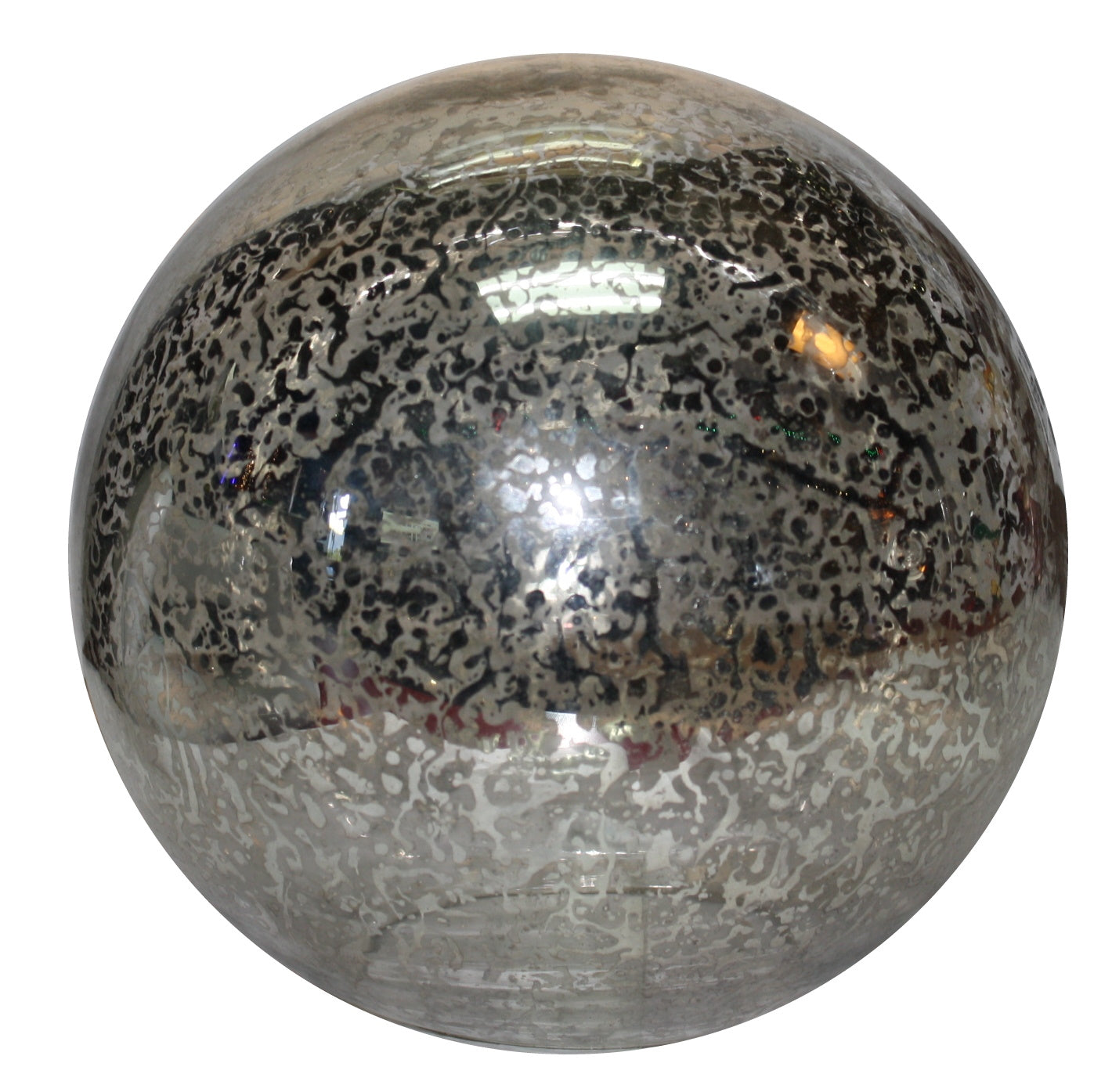 Mercury Glass Gazing Ball - Red Small