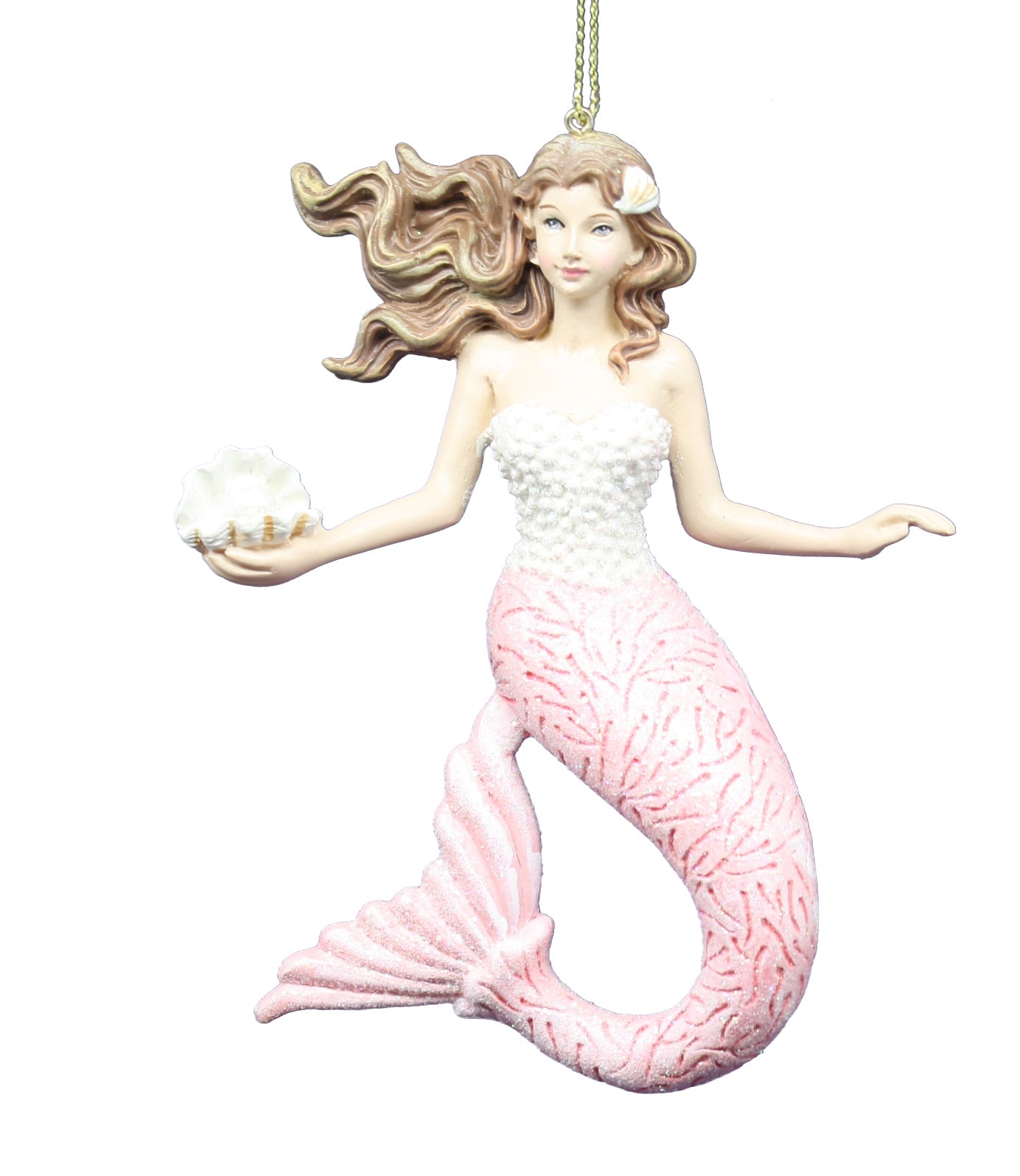 Mermaid With Ocean Pattern Ornament -