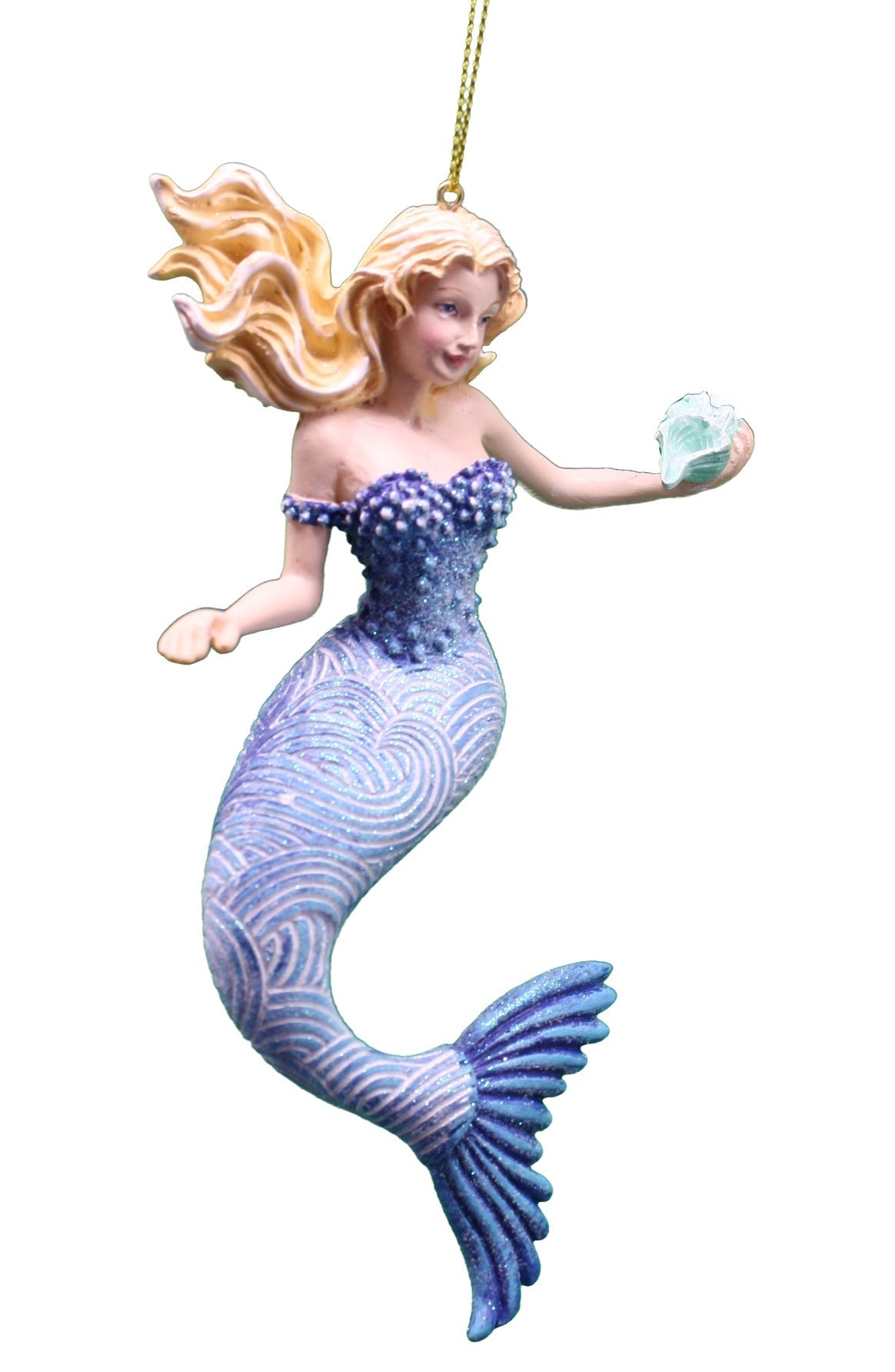 Mermaid With Ocean Pattern Ornament -