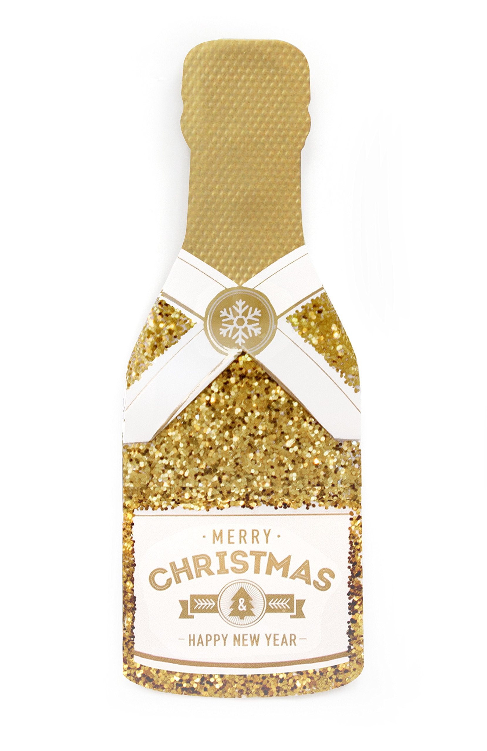 Merry Christmas Champagne Gold Card