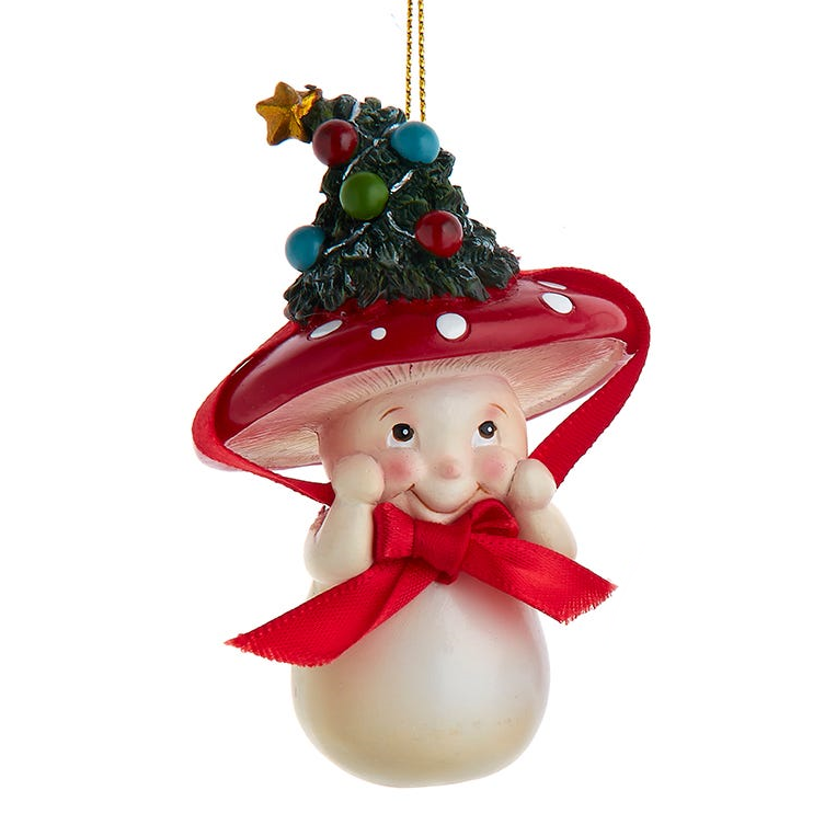 Merry Little Mushroom Lady Ornament - Christmas Tree Hat