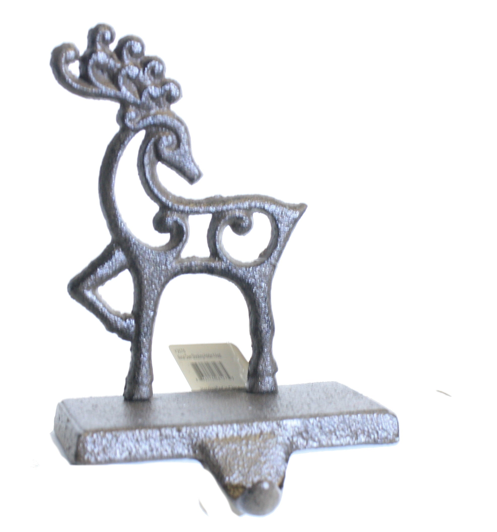 Metal Reindeer Stocking Holder - Standing Left