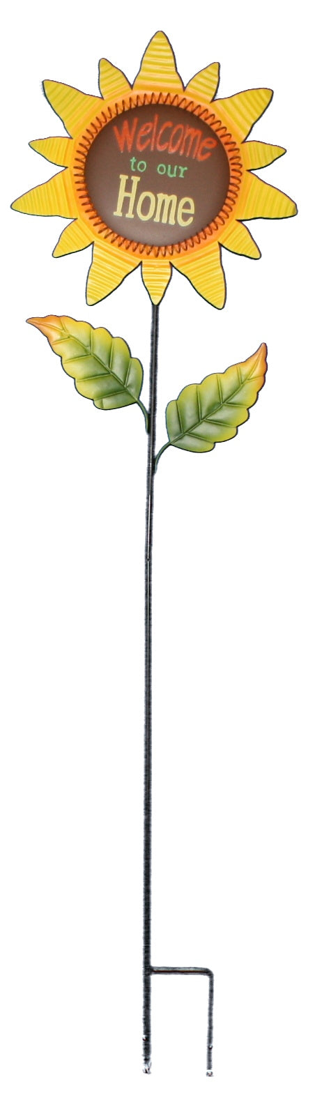 Metal Sunflower Yard Stake -