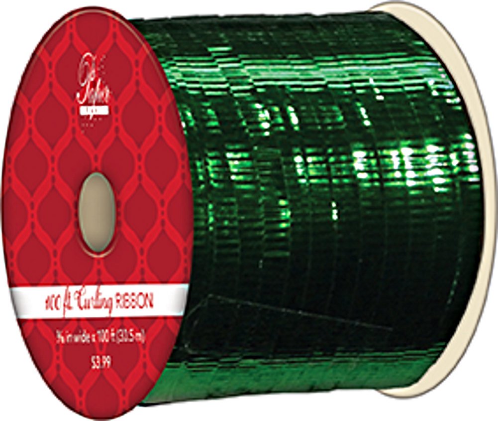 Metallic Style Curling Ribbon -3/16 inch X 100 Feet - Shiny Red