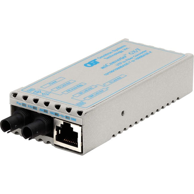 Miconverter 10/100/1000 Gigabit Ethernet Fiber Media Converter Rj45 St Multimode 550M 1220-0-9