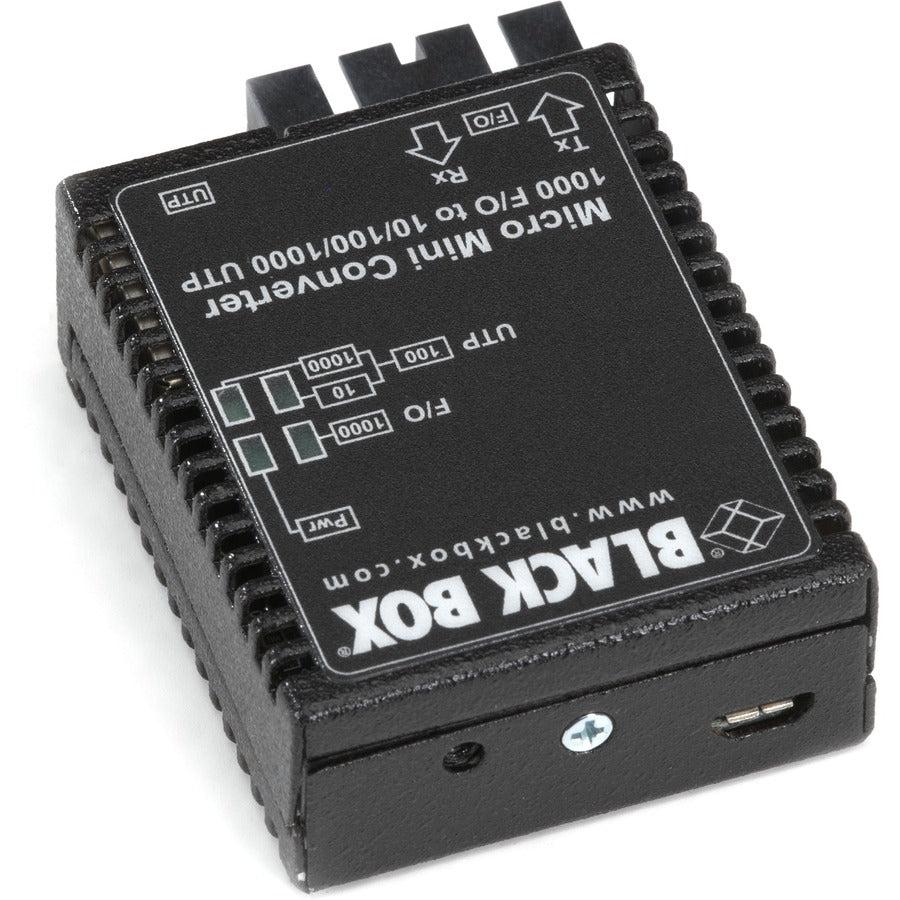 Micro Mini Gigabit Ethernet Media Converter - Black Box LMC4004A