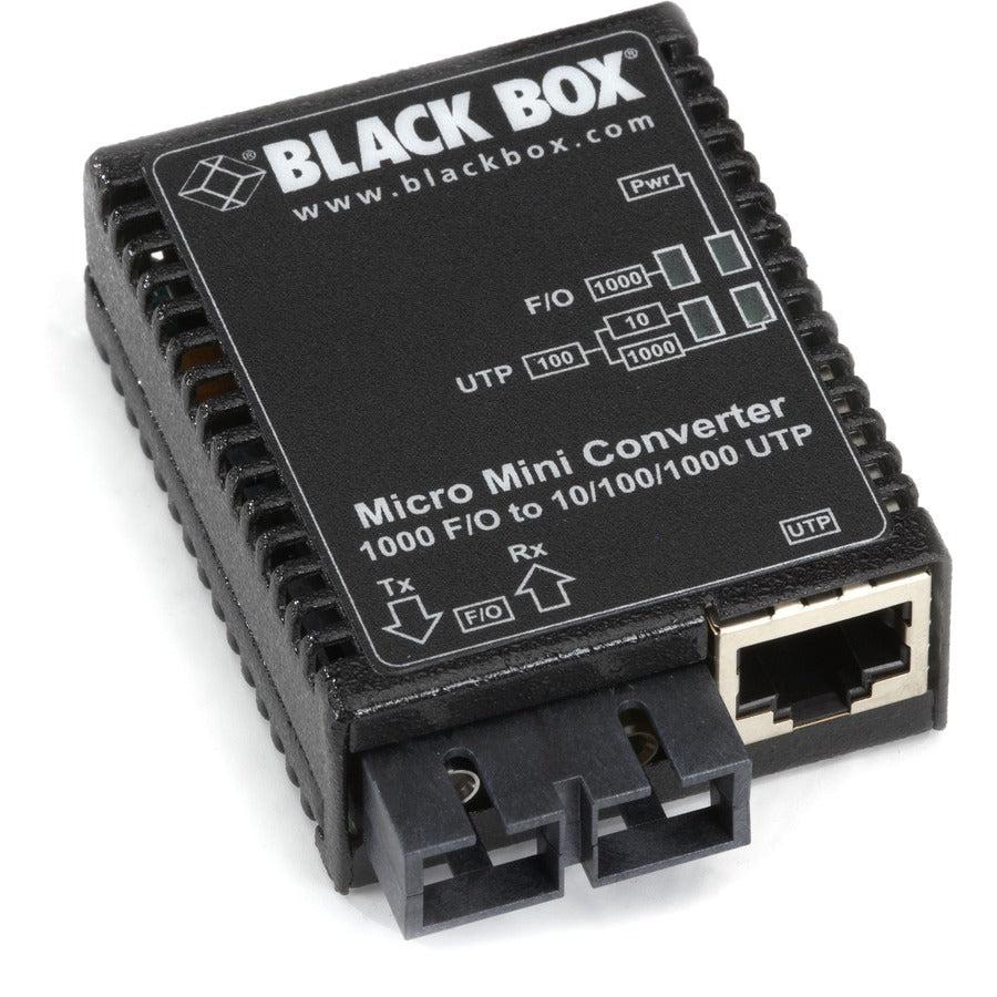 Micro Mini Gigabit Ethernet Media Converter - Black Box LMC4004A