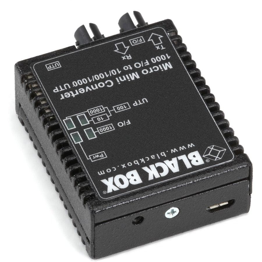 Micro Mini Gigabit Ethernet Media Converter - USB-Powered Fiber to Copper | Black Box LMC4001A