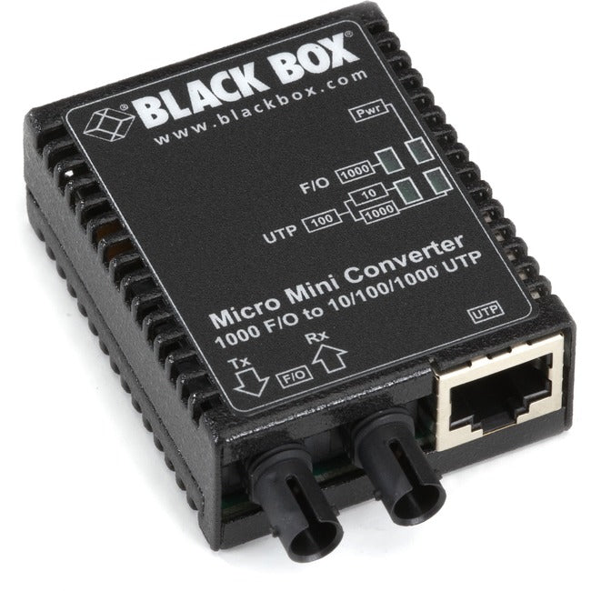 Micro Mini Gigabit Ethernet Media Converter - USB-Powered Fiber to Copper | Black Box LMC4001A